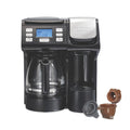 Hamilton Beach FlexBrew Trio 2-Way Coffee Maker, Compatible with K-Cup Pods or Grounds, Combo, Single Serve & Full 12c Pot, Black - Fast Brewing (49902JN)