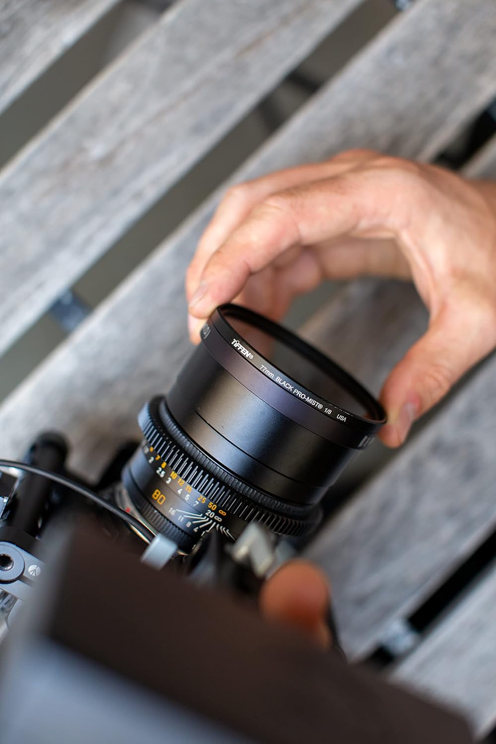 Tiffen 82mm Black Pro-Mist 1/4 Filter|Black Pro-Mist Filter|Ultra Slim|Cinematic Effect Camera for Portrait Photography/Video/Vlog