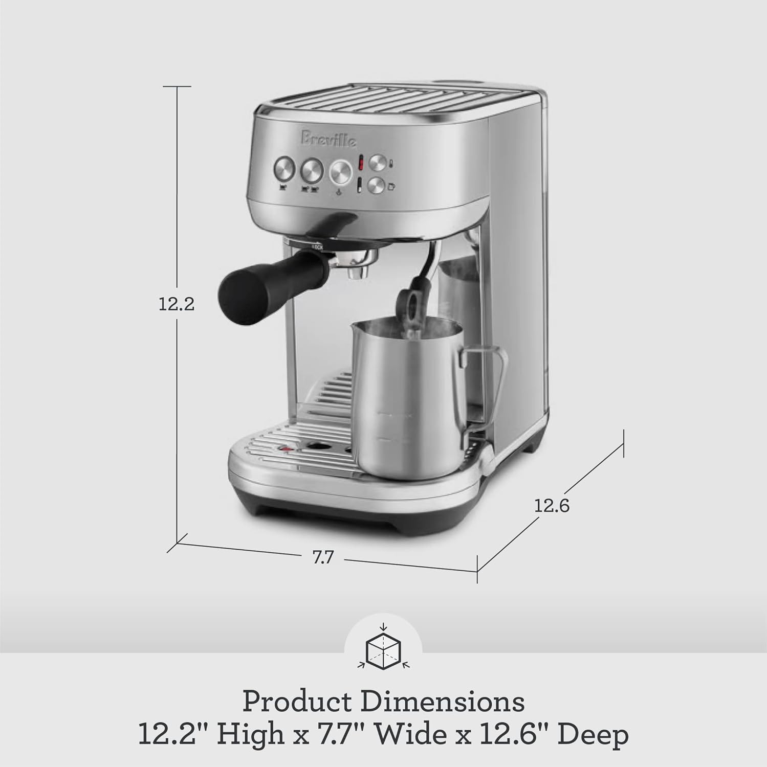 Breville Bambino Plus Espresso Machine BES500BTR, Black Truffle