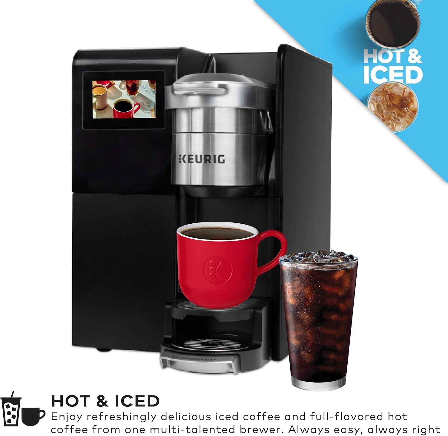 Keurig K-3550 Large Business Single Serve Coffee Maker, Plumbed, Silver/Black