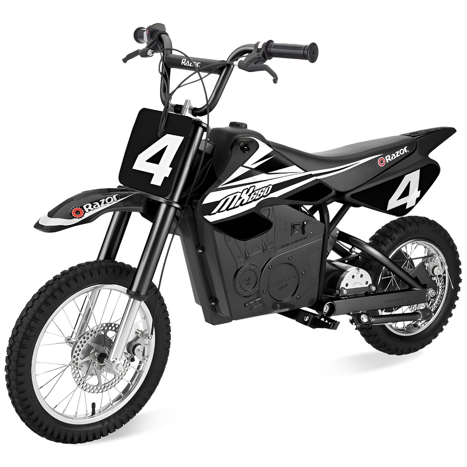 Razor MX650 Dirt Rocket Bike Electric Ride-On for Ages 16+, 220 lb Max Weight, Black – 36V Battery, Up to 17 Mph, 40-Min Run Time, Twist-Grip Throttle, 16' Front and 14' Rear Pneumatic Tires