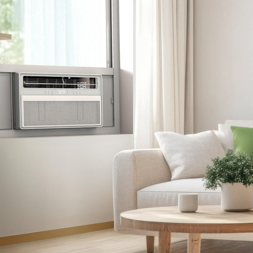 TCL 10000 BTU Q-Series Smart Inverter Window AC, Energy Efficient Air Conditioner with Fan, Dehumidifier, Remote Control & WiFi, Works with Smart Home Devices & TCL Home App, Cools up to 450 Sq. Ft.