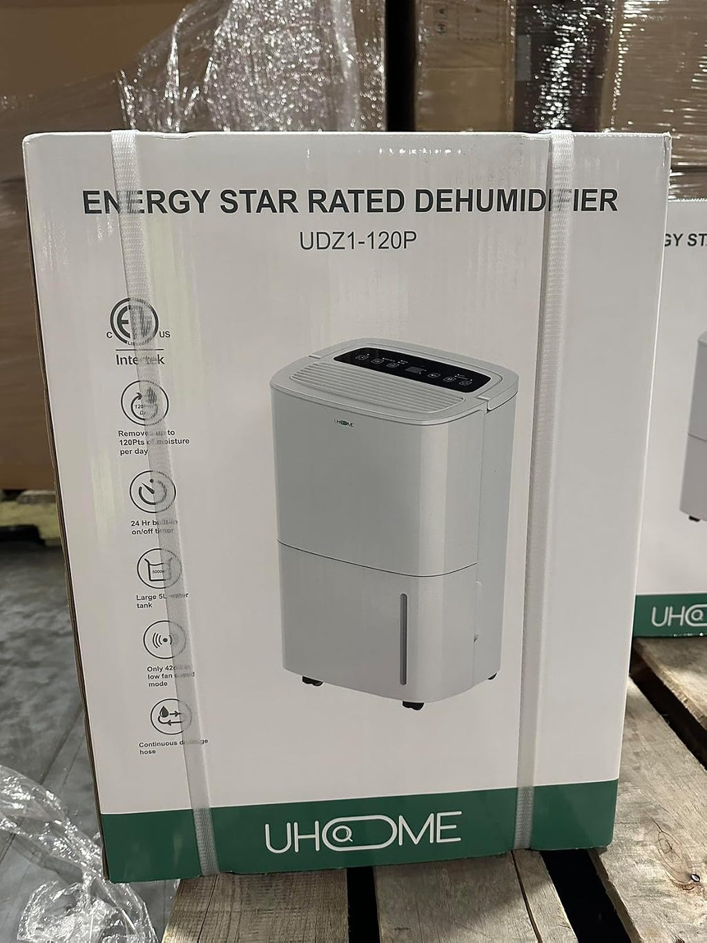 Uhome 120 Pints Dehumidifier with Drain Hose - 6000 Sq. Ft Quiet Dehumidifier for Home, Basements, Storages and Large Rooms with 5L Water Tank