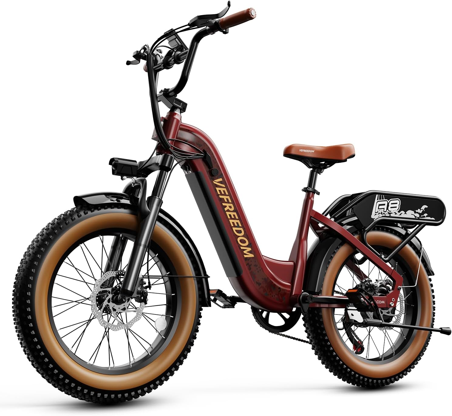 EUY Electric Bike for Adults with Peak 1500W Motor, 48V 20Ah Removable Battery Fast Ebike,Max 70Miles,20' x4.0 Fat Tire Commuting Electric Mountain Bike,7-Speed, Step-Thru Bicycle