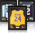 JupDec Jersey Frame Display Case 3 Pack, Large Clear Acrylic Shadow Box with UV Protection for Basketball Baseball Football Soccer Hockey Shirt, Wall Mount Wooden Showcase, Idea Gift for Sports Fans
