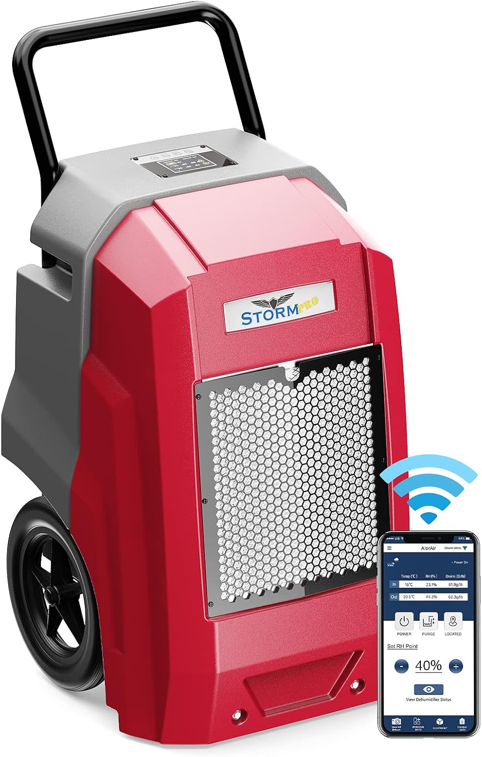 ALORAIR 180 Pints Commercial Dehumidifier with Pump Drain Hose, Smart Wi-Fi Dehumidifier for Large Basement, Industrial or Commercial Space, Smart Wi-Fi, 5 Years Limited Warranty
