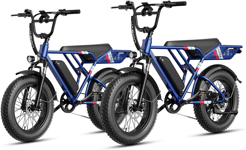 Jasion RetroVolt Electric Bike for Adults, 2000W Peak Motor- 30MPH Electric Dirt Bike, 48V 13AH Battery Mountain EBike, Max 70Miles Electric Motorcycle, 20'' X 4'' Fat Tire All-Terrain E-Bike