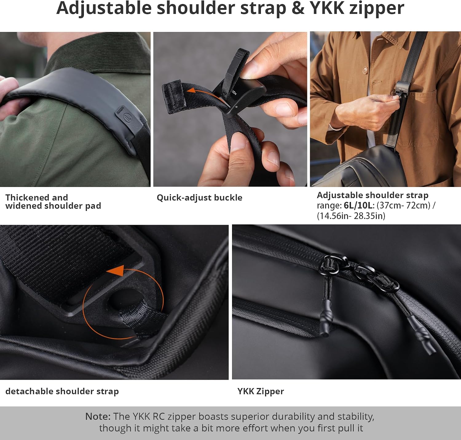 PGYTECH OneGo Solo V2 Camera Sling Bag, 10L Crossbody Camera Bag for Urban Travel Photographers, Mirrorless Camera Bag for Sony/Canon/Nikon/DJI Mavic/Air/Mini/Tripod/Laptop