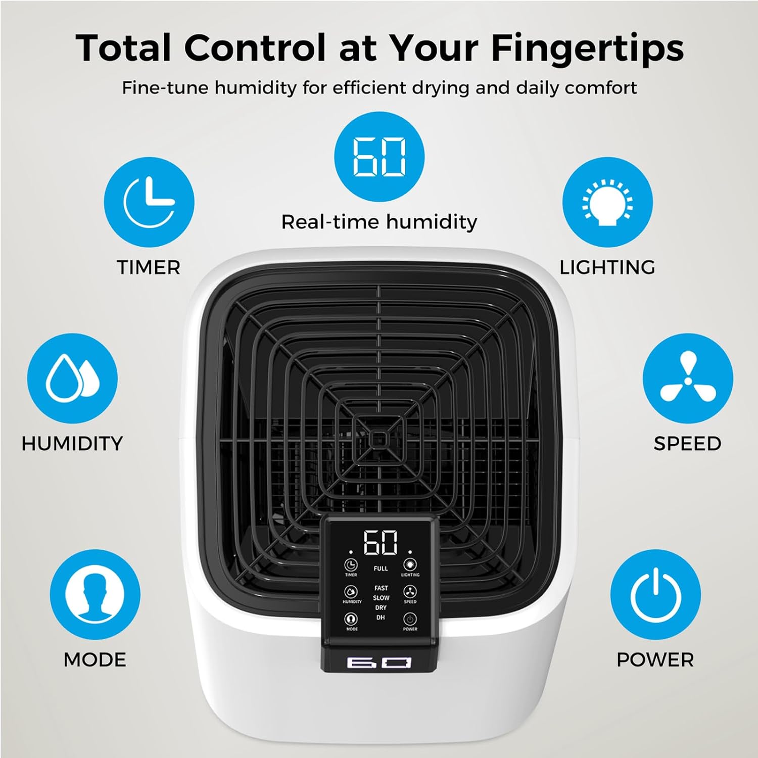 4,000 Sq.ft Dehumidifier for Basement, 45 Pint Dehumidifiers for Home with Drain Hose, Smart Humidity Control, Auto Defrost, Auto Restart, 24H Timer, for Bedroom, Bathroom, RV, Garage