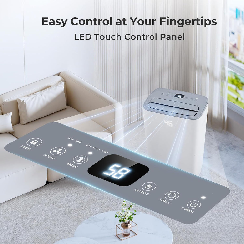 4500 Sq. Ft Dehumidifier for Basement, 52 Pint Garage Dehumidifier for Home, Bedroom & Bathroom with Drain Hose, Smart Humidity Control & Display, 3 Modes, 24H Timer & Auto Defrost