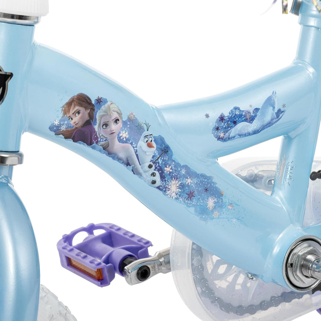 Huffy Disney Girls' Bikes, 12/16 Inch Sizes, Ages 3+ Years Old, Disney Princess, Minnie Mouse, Frozen Bicycles, Characters, Removable Training Wheels, Streamers, Easy Assembly, Durable, Safe