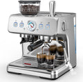 COWSAR 20 Bar Espresso Machine with Grinder & Milk Frother Steam Wand, 58mm Expresso Coffee machines, Commercial Stainless Steel Coffee Maker for Cappuccino and Latte, Perfect for Home Café-Stainless