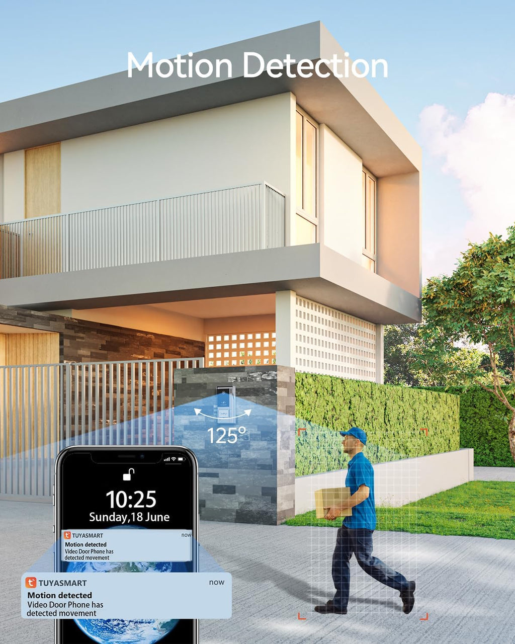 TMEZON WiFi Video Intercom System Doorbell with Camera and 7 Inch Monitor IP Wired Video Door Phone 1080P Wired Night Vision,No Monthly Fees, Support Remote Unlock Door Release,Snapshot, Tuya