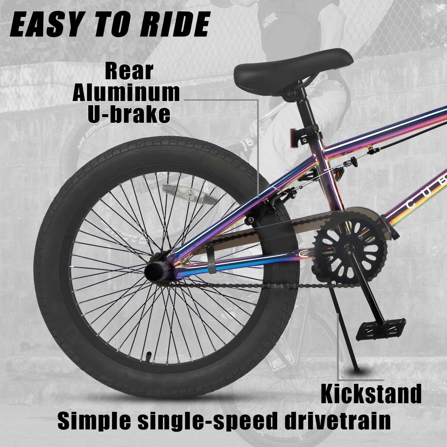 cubsala Freestyle BMX Bike, 18 20 Inch Kids Bicycle for 5-13 Years Old Kids and Beginner Level Rider, Multiple Colors