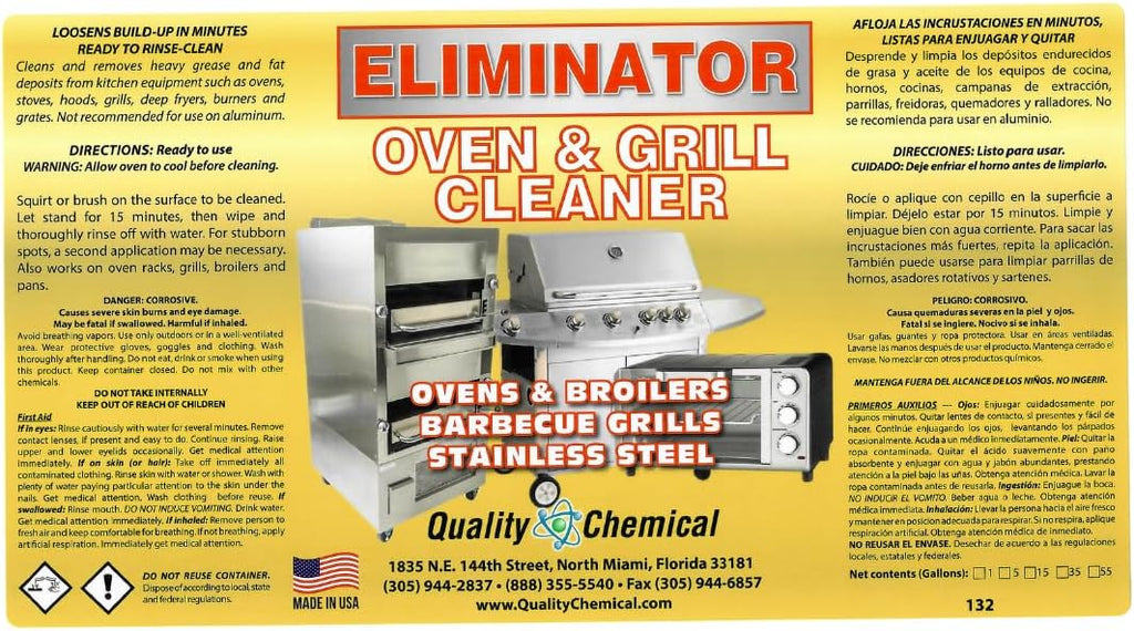 Quality Chemical Oven Cleaner & Grill Cleaner - Heavy-Duty/Fast Acting & Easy to Use/Degreaser/Heavy Duty Oven Cleaner/Best Oven Cleaner/Made in USA - 5 Gallon Pail