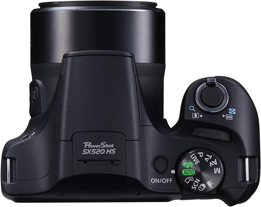 Canon PowerShot SX520 16Digital Camera with 42x Optical Image Stabilized Zoom with 3-Inch LCD (Black), 7.00in. x 6.30in. x 5.20in. (Renewed)