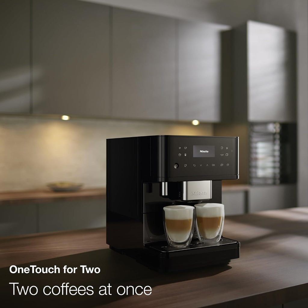 Miele CM 6160 MilkPerfection Automatic Countertop Coffee Machine, Obsidian black