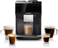 Bosch Fully Automatic Coffee and Espresso Machine - 9 Drinks, Barista Quality, Double Cup Super Coffee Maker - Programmable Machine, Large Bean Capacity - Easy Clean, Maintenance - Black - TPU40109