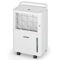 25 Pint Dehumidifier with Drain Hose: for Whole Home & Large Rooms up to 1500 Sq.Ft, 71OZ Tank, Auto Shut Off, 24H Timer, Ideal for Basement, Bedroom, Garage, RV, White