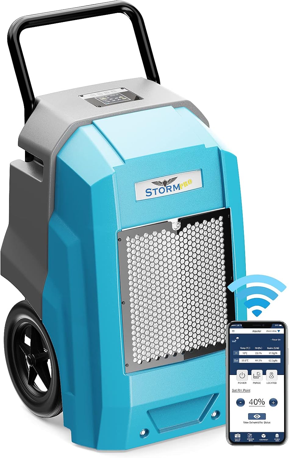ALORAIR 180 Pints Commercial Dehumidifier with Pump Drain Hose, Smart Wi-Fi Dehumidifier for Large Basement, Industrial or Commercial Space, Smart Wi-Fi, 5 Years Limited Warranty