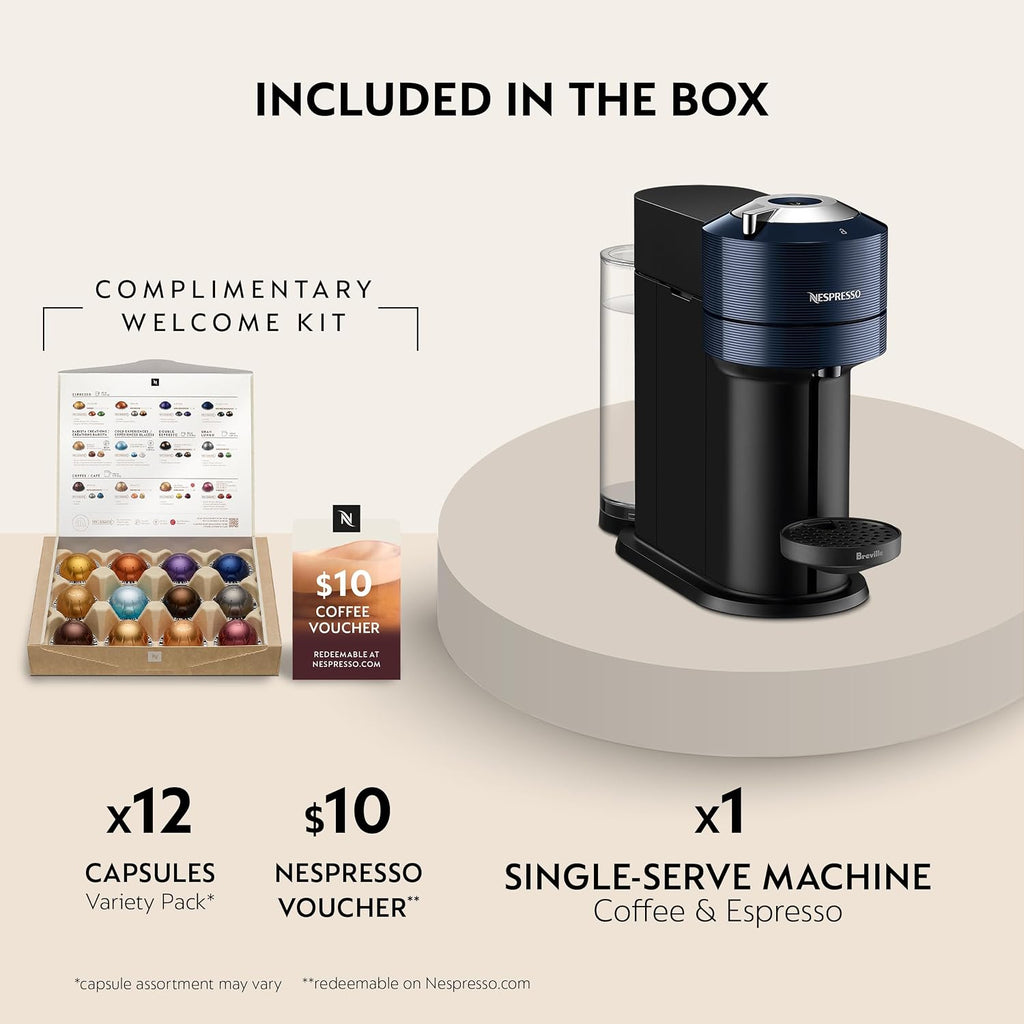 Nespresso Vertuo Next Coffee and Espresso Maker by Breville, Navy