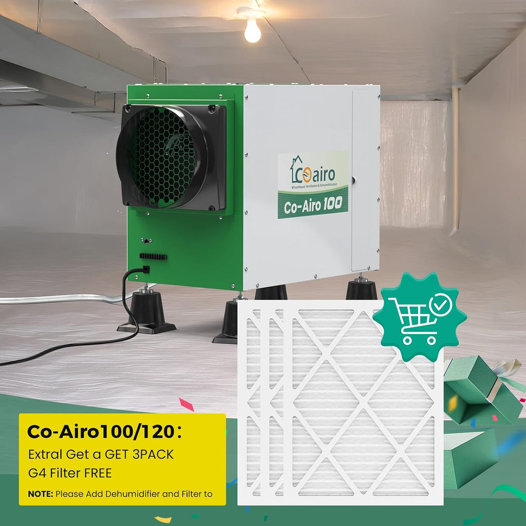 Whole House Dehumidifier, 180 Pint with Fresh Air Function with Controller, Commercial Dehumidifier with Drain Hose Up to 2300 sq. ft. for Grow Tent, Whole House, Commercial, Basement