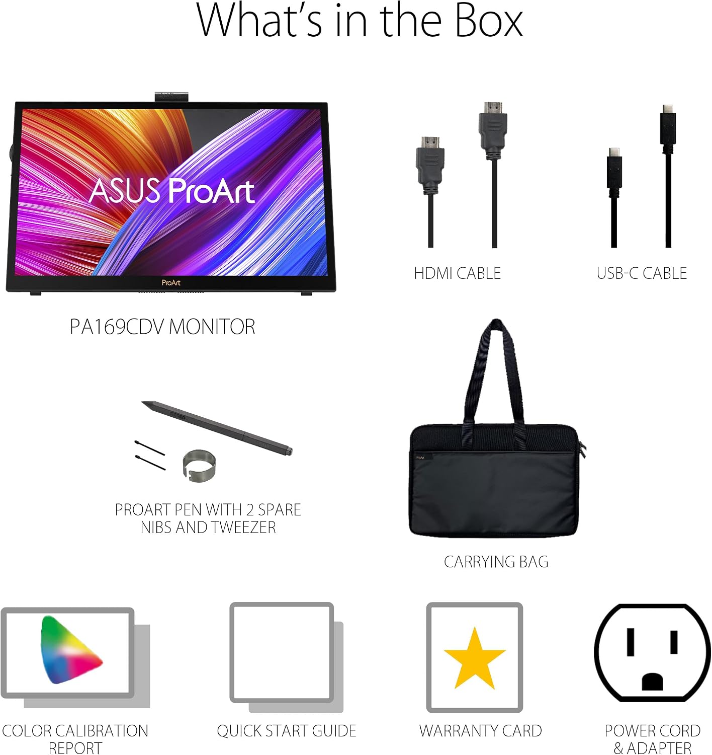 ASUS ProArt Display 15.6' 4K Pen Display (PA169CDV) – IPS, UHD (3840 x 2160), WACOM Feel EMR, 100% sRGB, Calman Verified, Pantone Validated, Speakers, USB-C, 10-Point Touch, Dial, 3 Year Warranty