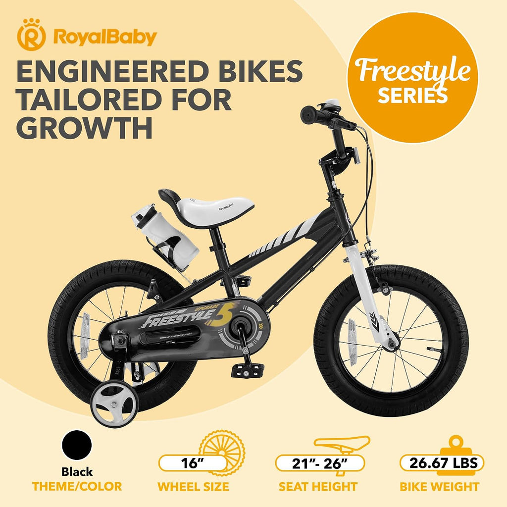 RoyalBaby Kids Bike with Dual Handbrake for Beginners,12 14 16 18 20 Inch Bicycle for Boys & Girls Ages 3-10 Years