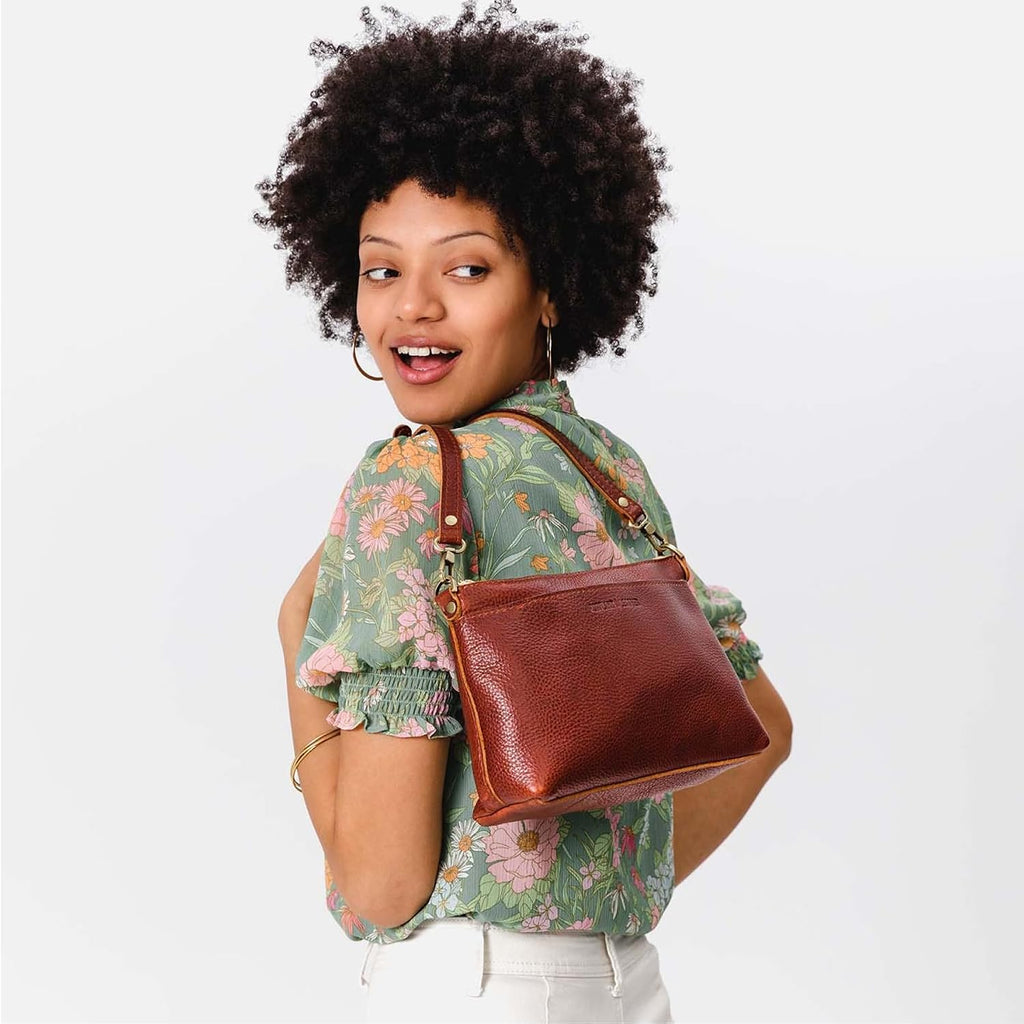 Portland Leather Goods Poppy Purse – Leather Handbag w/Removable Crossbody Strap – Handmade from the Finest Full-Grain Hides