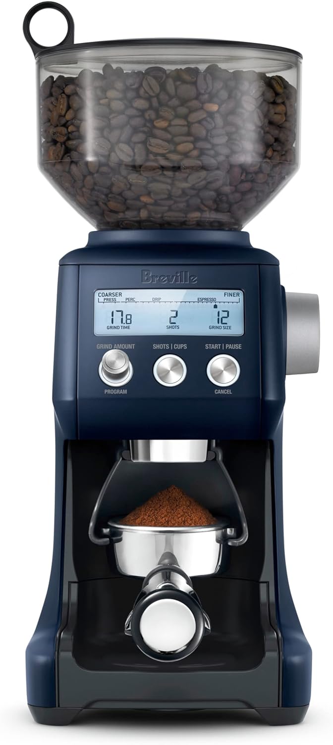 Breville BCG820DBL Smart Grinder Pro for Coffee and Espresso, Damson Blue