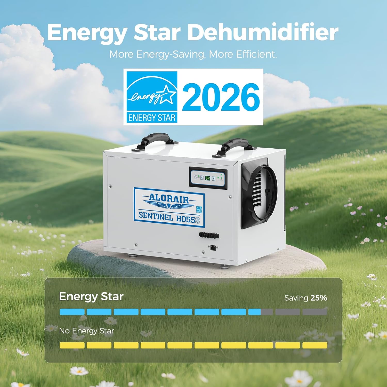 ALORAIR 120 PPD Wi-Fi Dehumidifier for Crawl Space, Basement, and Commercial Use, 2026 Energy Star APP Control, Auto-Defrost Crawlspace Dehumidifiers
