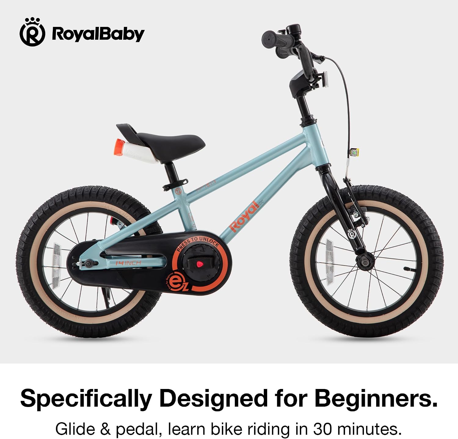 RoyalBaby EZ Kids Bike, Lightweight Aluminum 2-in-1 Balance to Pedal Bike for Beginners Easy Learn Biking, Boys Girls