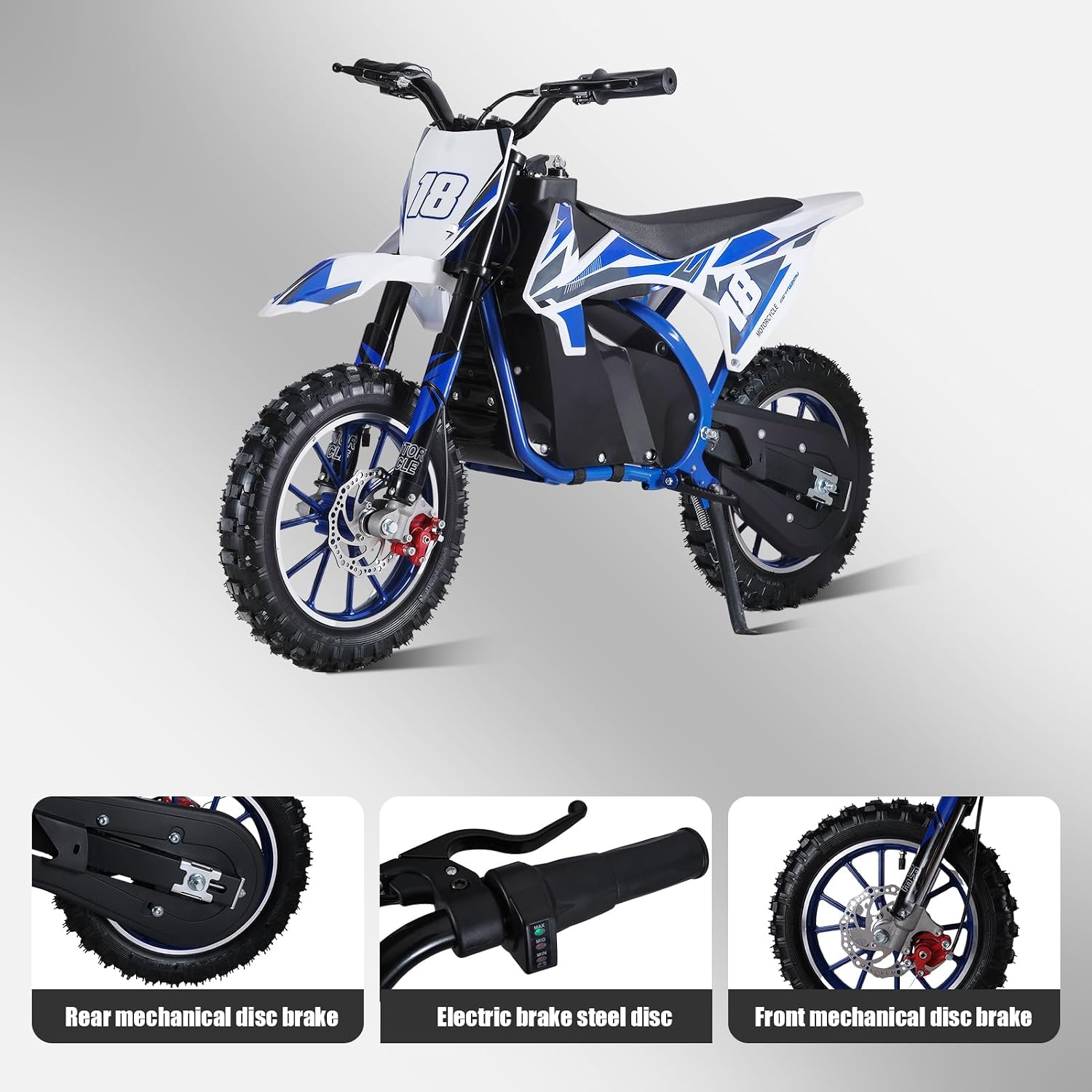 Mini Motorcycle,Stylish and Powerful Kids Dirt Bike with 36V 9A Battery-Stable Circuit System for Long Battery Life and User Safety,Speed: 25KM/H,6-14years