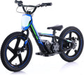 Lightweight Electric Dirt Bike for Kids, 340W Racing Electric Motorcycle, 24V Detachable Battery, Brushless Motor, Safe 3 Speed Modes, Mini Motocross Bike 16' Off Road Tires, Fit Age 5-12 Blue