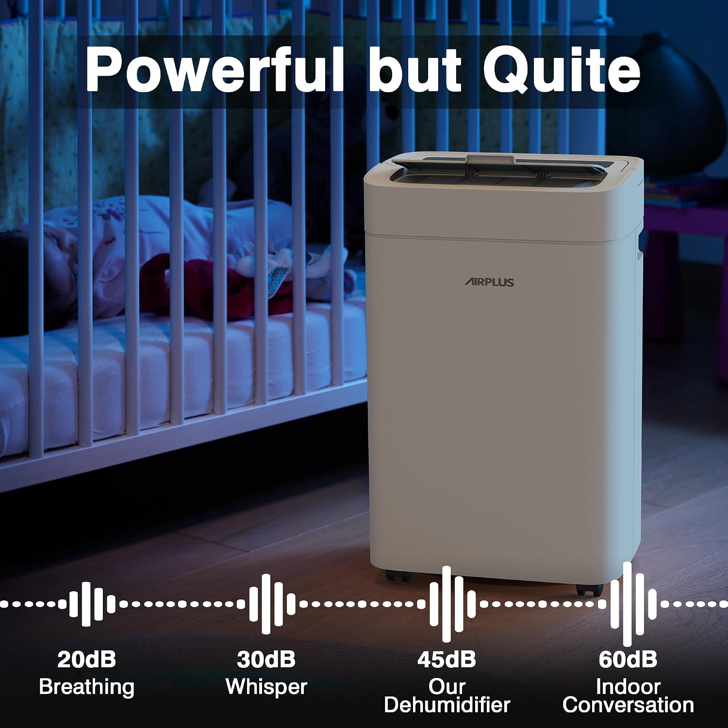 AIRPLUS 4500 Sq. Ft Dehumidifier for Basement, 70 Pints Dehumidifiers for Home with Drain Hose, Continuous Drainage, Intelligent Humidistat, Multifunctional Dehumidifier for bathroom, bedroom