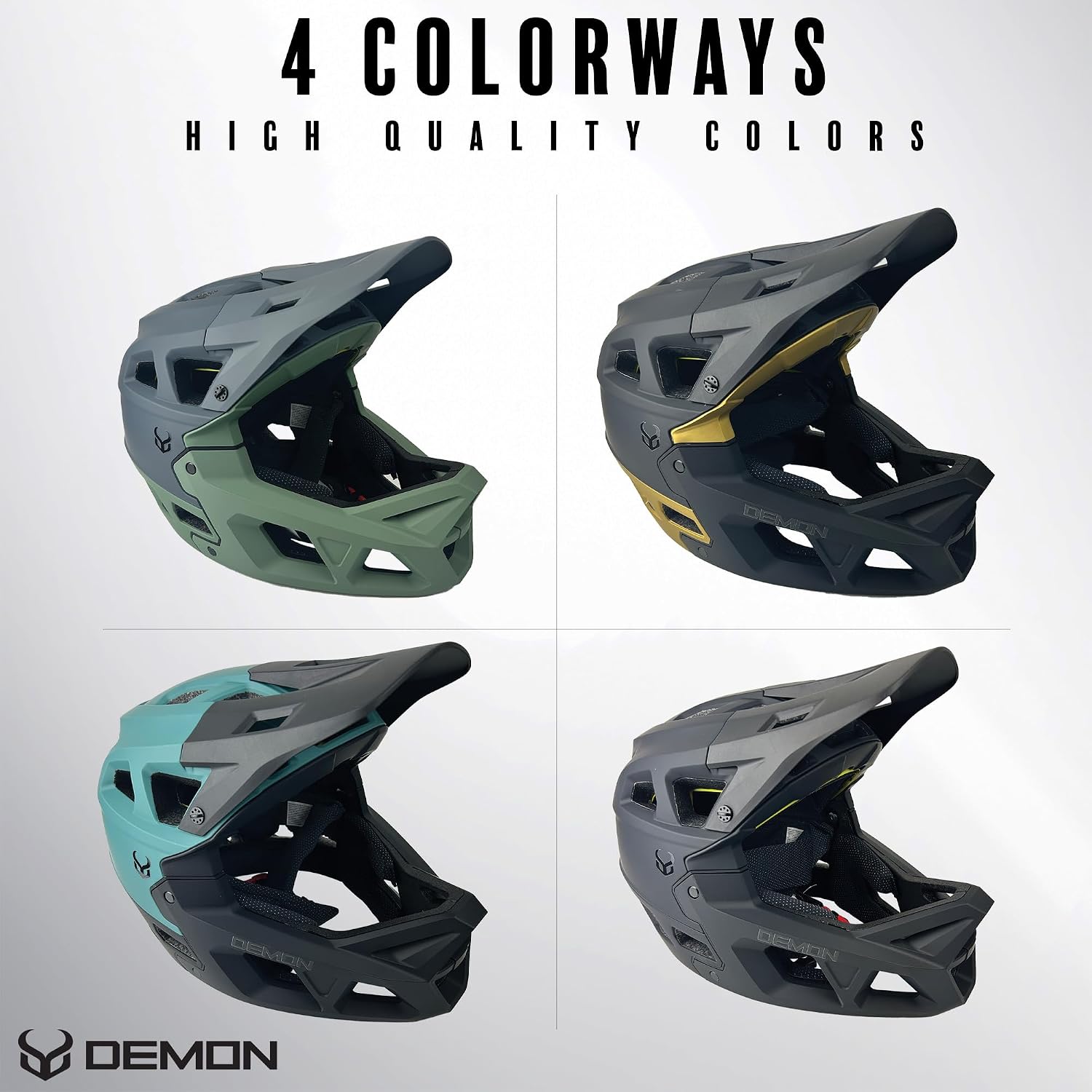 Demon United Podium X MIPS Full Face Mountain Bike Helmet- Removable Fit Pad Options- Advanced Venting System-Lightweight - Fullface DH BMX MTB Helmet