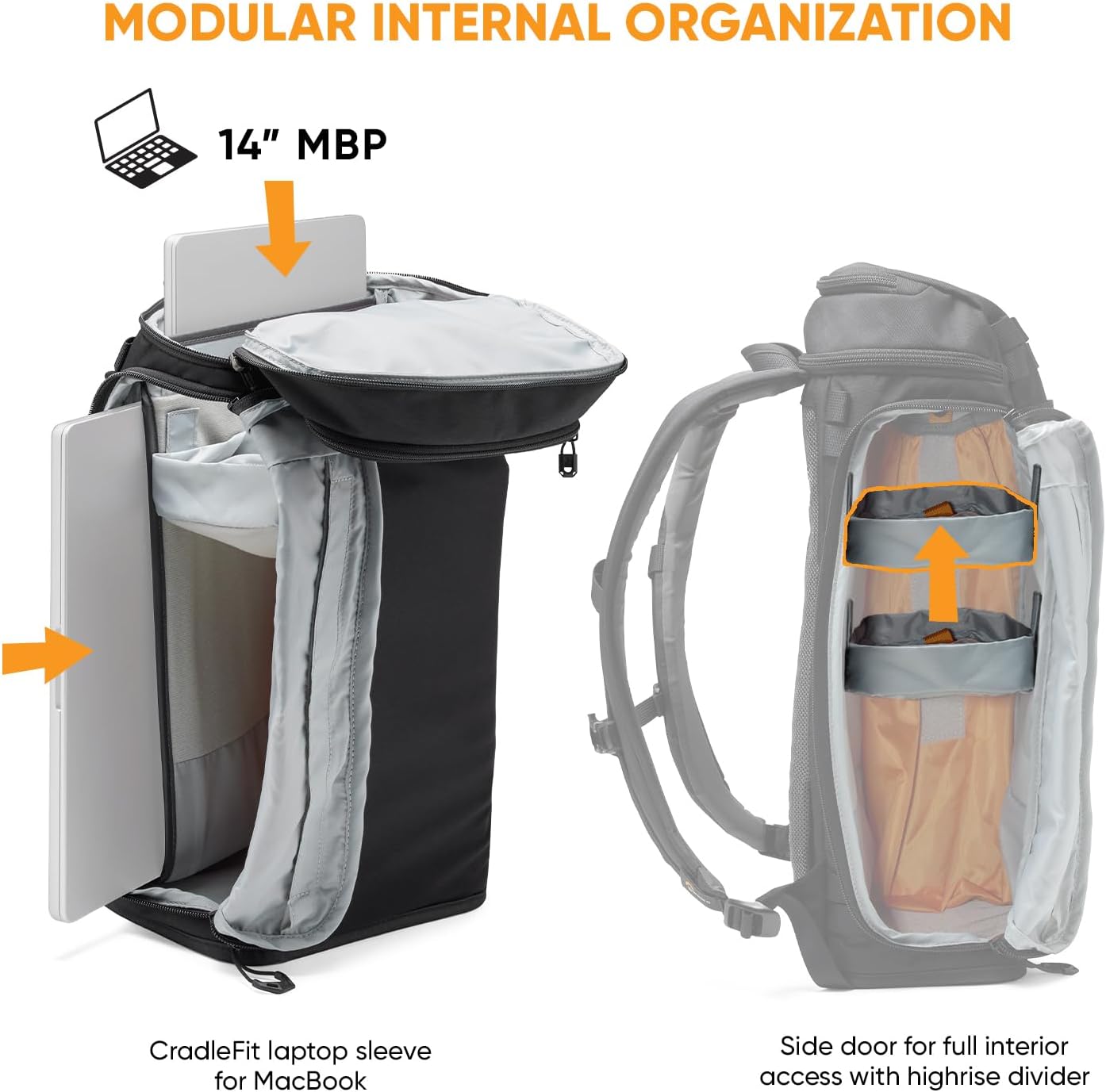 Lowepro ProTactic Lite BP 150 AW III Laptop Backpack, Top and Side access, Professional Camera Bag, DSLR/Drones/Mirrorless, Up to 14' Laptop, Rain Cover, for Photographer, Videographer, Volume 25L
