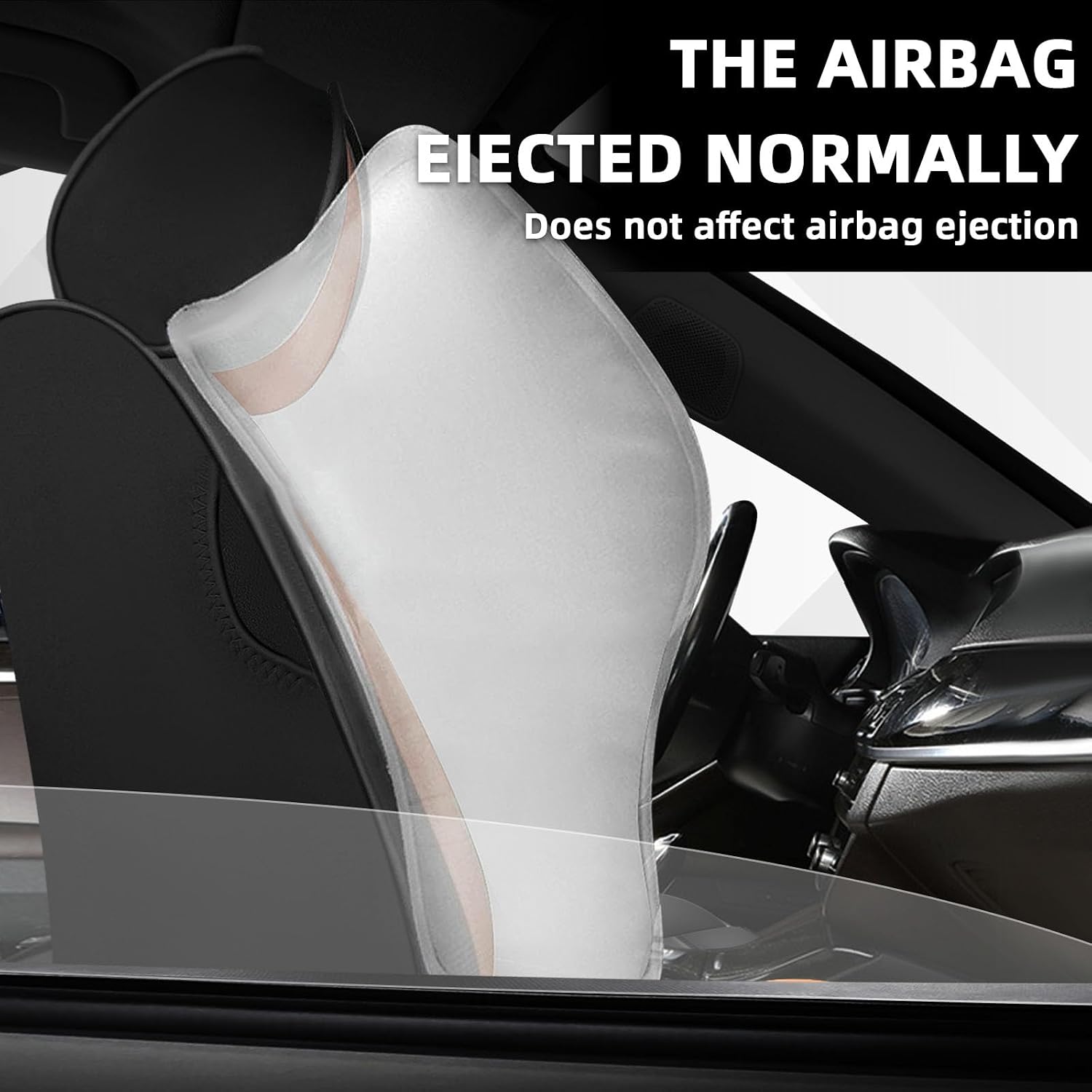 Car Seat Cover Fit for Honda Pilot 2003-2025,Compatible Airbag Non-Slip Waterproof Seat Cover,Car Seat Protector Premium Interior (Standard 2 Seats,Black Orange)