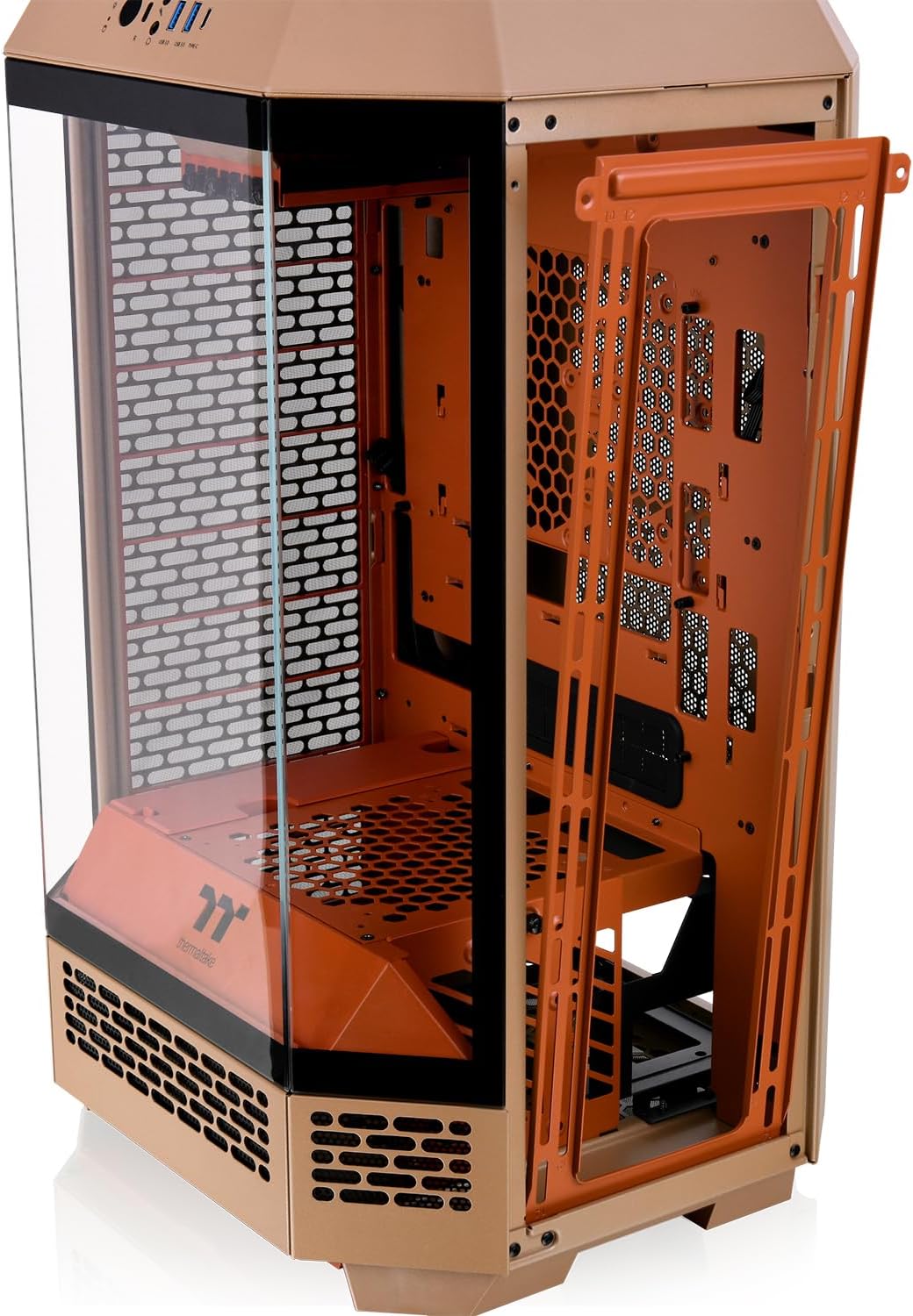 Thermaltake Tower 300 Gravel Sand Micro-ATX Case; 2x140mm CT Fan Included; Support Up to 420mm Radiator; Optional Chassis Stand Kit Allows Horizontal Display; CA-1Y4-00SGWN-00; 3 Year Warranty