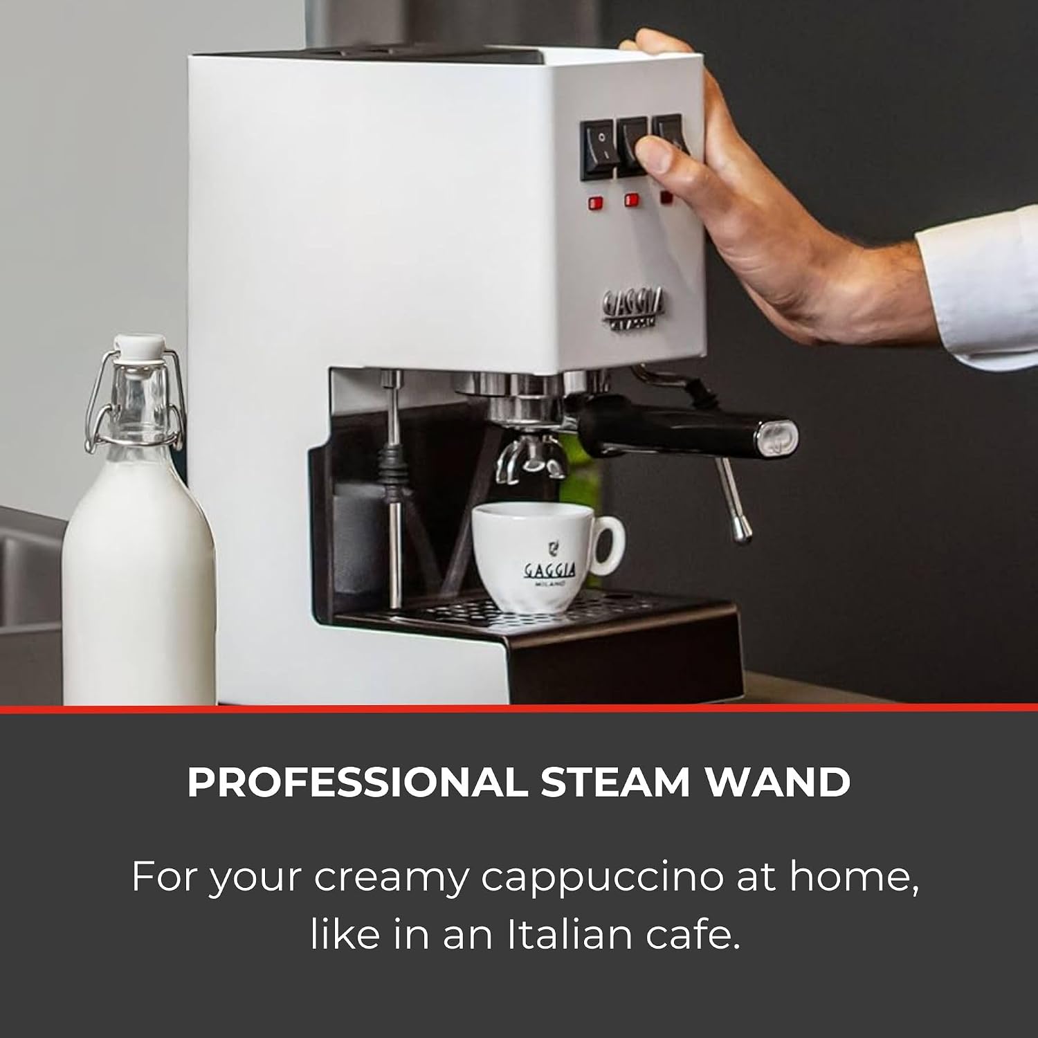 Gaggia RI9380/48 Classic Evo Pro Espresso Machine, Polar White, Small