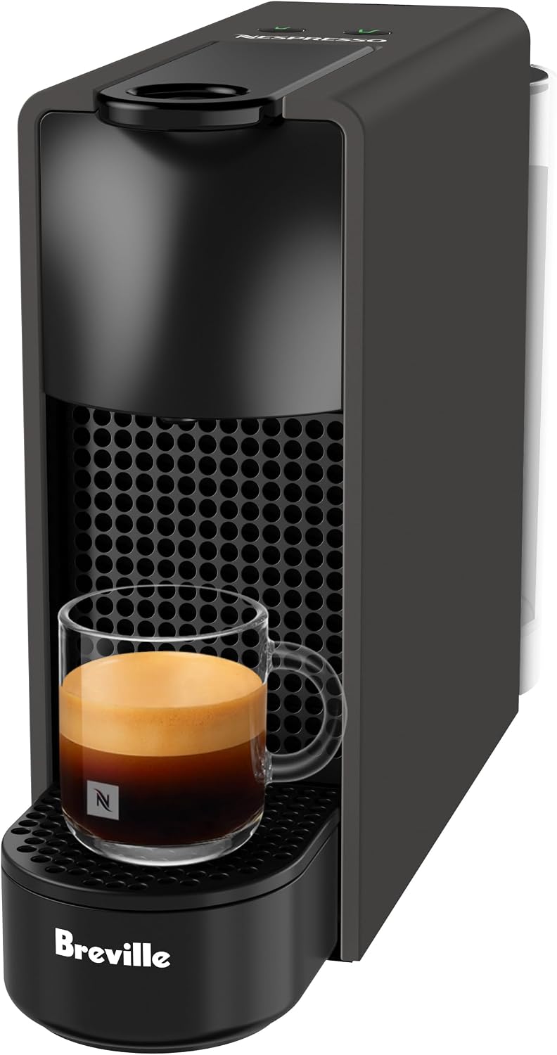 Nespresso Essenza Mini Espresso Machine by Breville with Milk Frother,20.3 fl oz, Piano Black