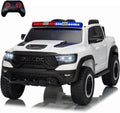 Garvee Ride On Car, Licensed RAM 12V Kids Ride On Police Car with Remote Control, Electric Pickup Truck for Toddlers, 3 Speeds, Spring Suspension, LED Lights & Parent Safety Lock