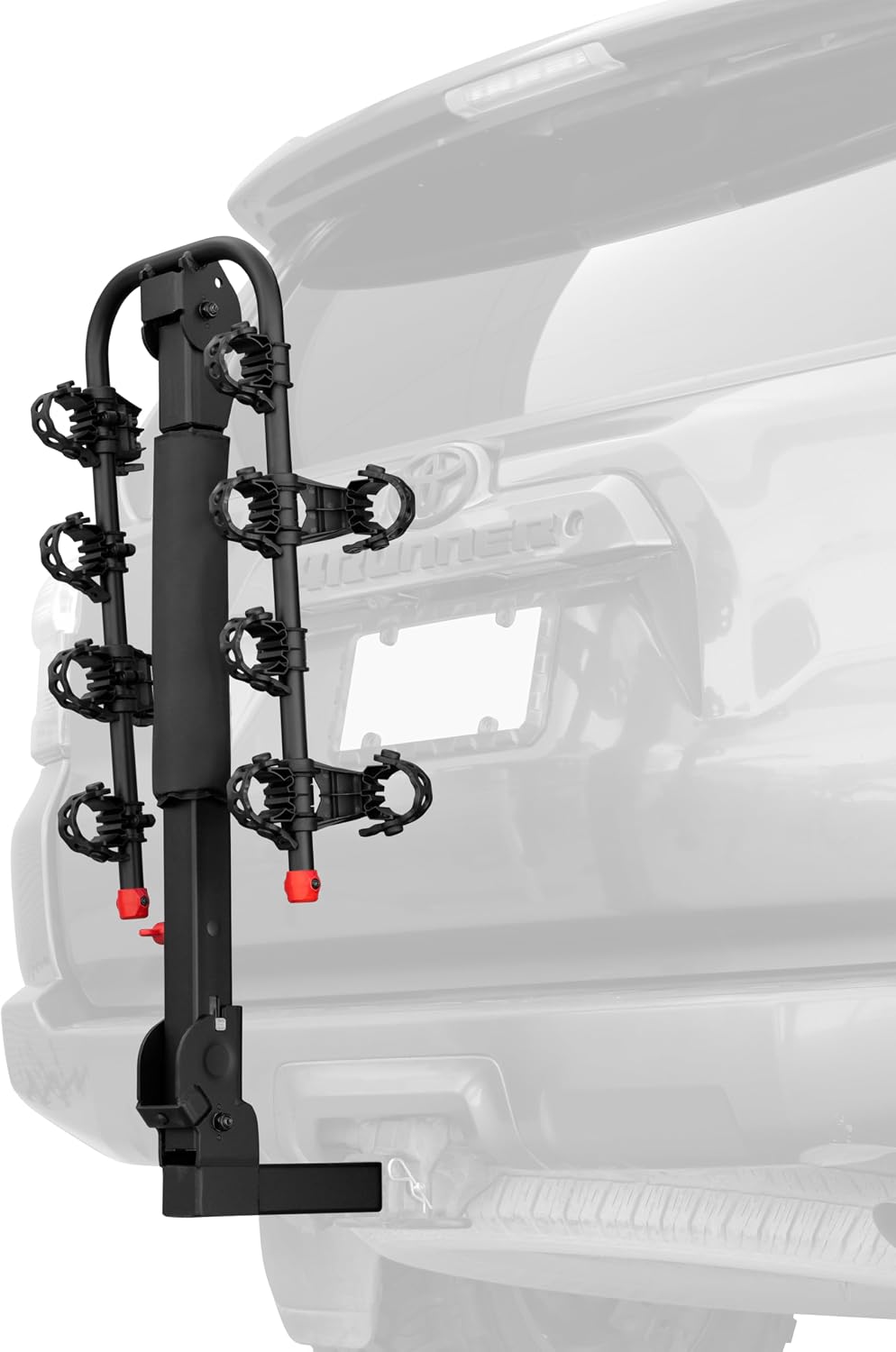 Retrospec Lenox 2-5 Bike Rack Hitch for Car, Truck, SUV - 2in Hitch Mount with Foldable Steel Frame, Anti-Rattle Adapter & Tie Down Straps