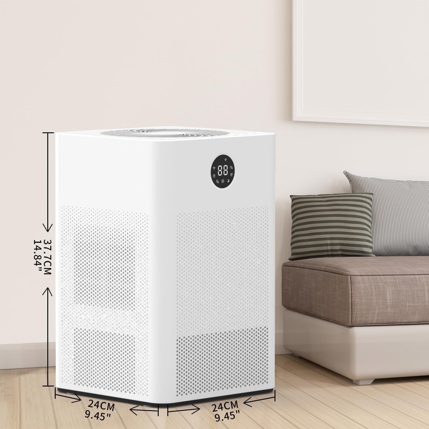 HD022 Rotary Dehumidifier for Bedroom Ultra Quiet Small Portable Air Purifier with Dehumidifiers for Basement Home Bathroom RV Dehumidifiers with Washable Filter Humidity Display Timer Mode