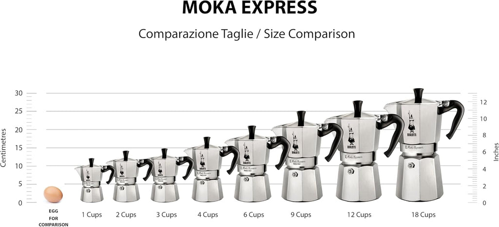 Bialetti - Moka Express: Iconic Stovetop Espresso Maker, Makes Real Italian Coffee, Moka Pot 18 Cups (27 Oz - 810 Ml), Aluminium, Silver