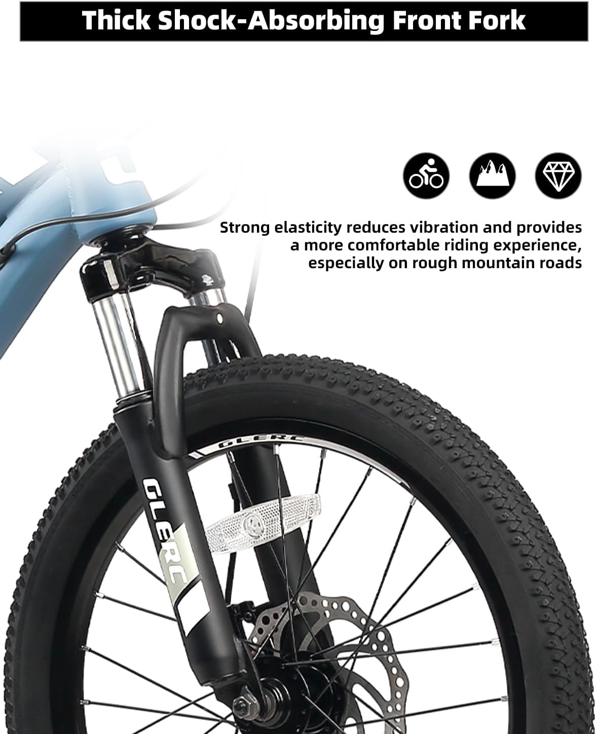 Glerc 20 24 Inch Kids Bike, Kids Mountain Bike for Boys and Girls Ages 6-15, 21-Speed Skyline Bicycle with Front Suspension and Disc Brakes, Multiple Colors