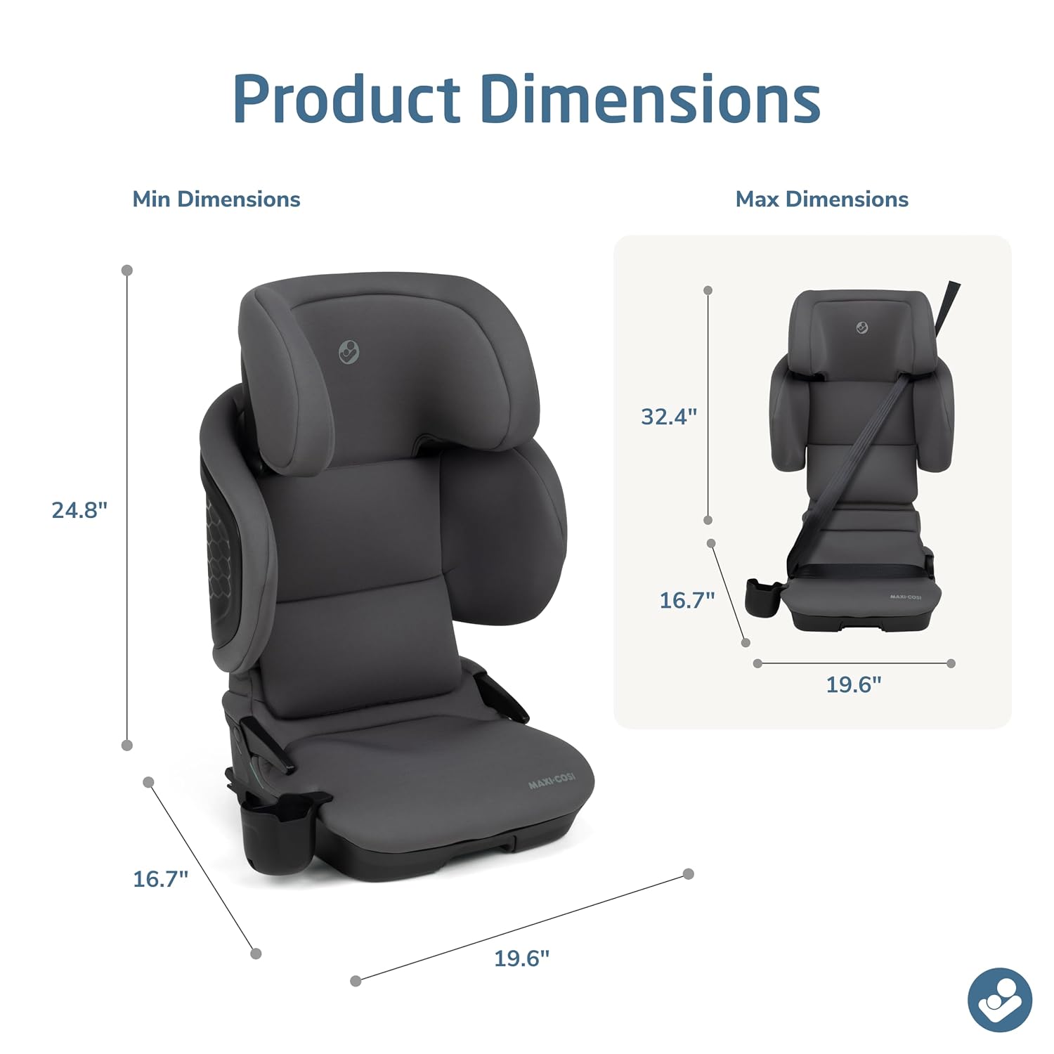 Maxi-Cosi Tanza Belt-Positioning Booster Car Seat, Sea Salt