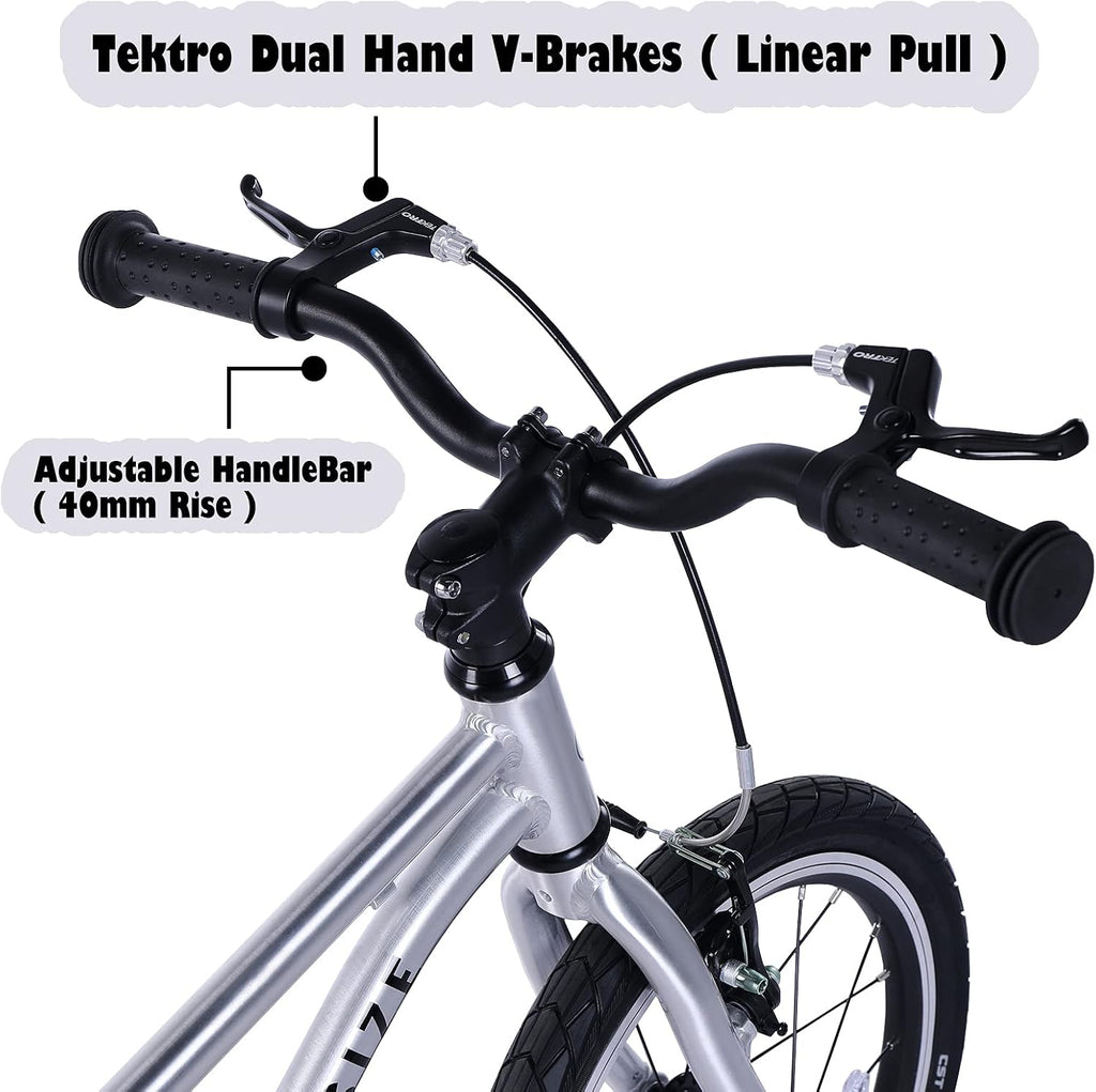 A11N SPORTS BELSIZE 16-Inch Belt-Drive Kid's Bike, Lightweight Aluminium Alloy Bicycle(only 12.57 lbs) for 3-7 Years Old