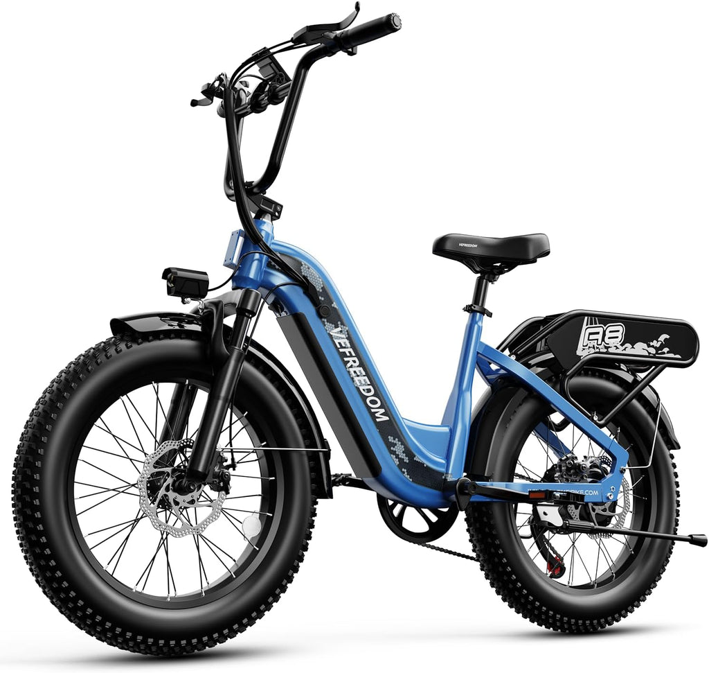 EUY Electric Bike for Adults with Peak 1500W Motor, 48V 20Ah Removable Battery Fast Ebike,Max 70Miles,20' x4.0 Fat Tire Commuting Electric Mountain Bike,7-Speed, Step-Thru Bicycle