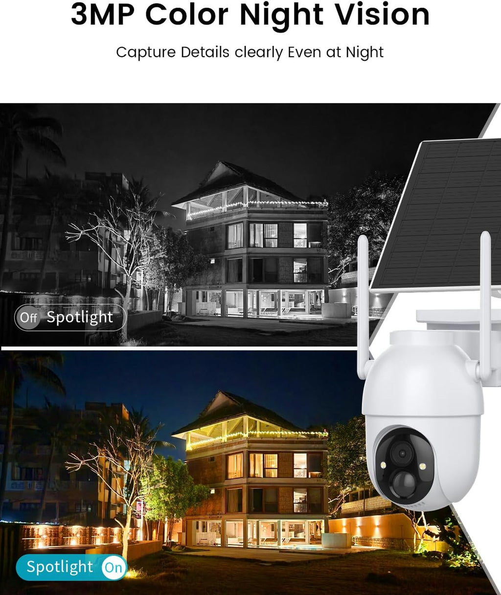 Armorcope Security Cameras Outdoor Wireless,4 Cam-Kit,No Subscription,360° Pan & Tilt Home Security Cameras System,2K Color Night Vision
